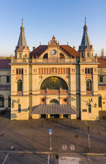 Railway station building in Pecs, hungary
