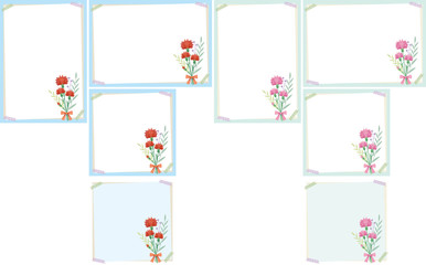 Carnation-themed Decorative Background.A background that gave a change in size to the same design.Good background for A4 size.Background for appreciation and celebration with carnations theme.