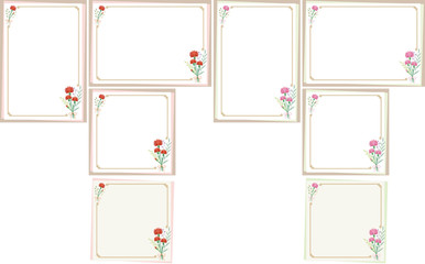 Carnation-themed Decorative Background.A background that gave a change in size to the same design.Good background for A4 size.Background for appreciation and celebration with carnations theme.