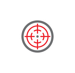 Aim related icon on background for graphic and web design. Creative illustration concept symbol for web or mobile app