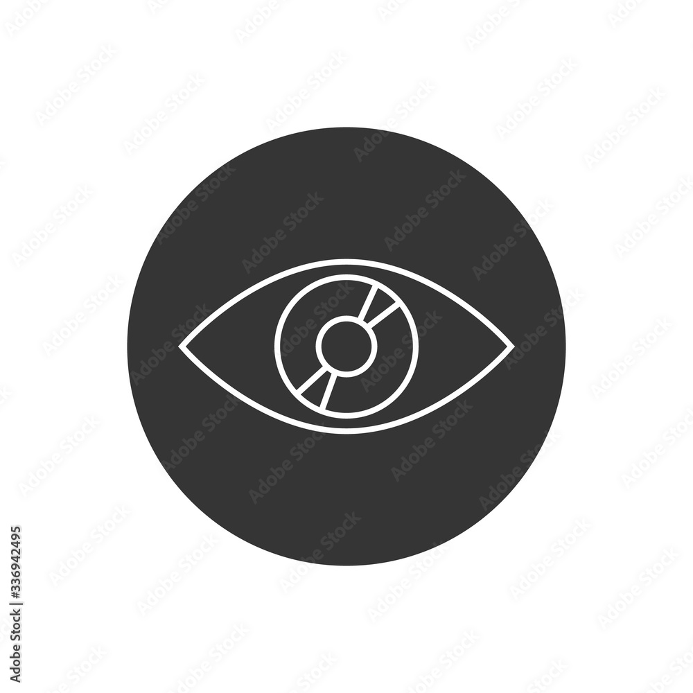 Poster eye line icon vector. eye symbol. linear style sign for mobile concept and web design. eye symbol il
