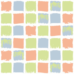 vector geometric pattern seamless, colored squares on a white background, Doodle line texture