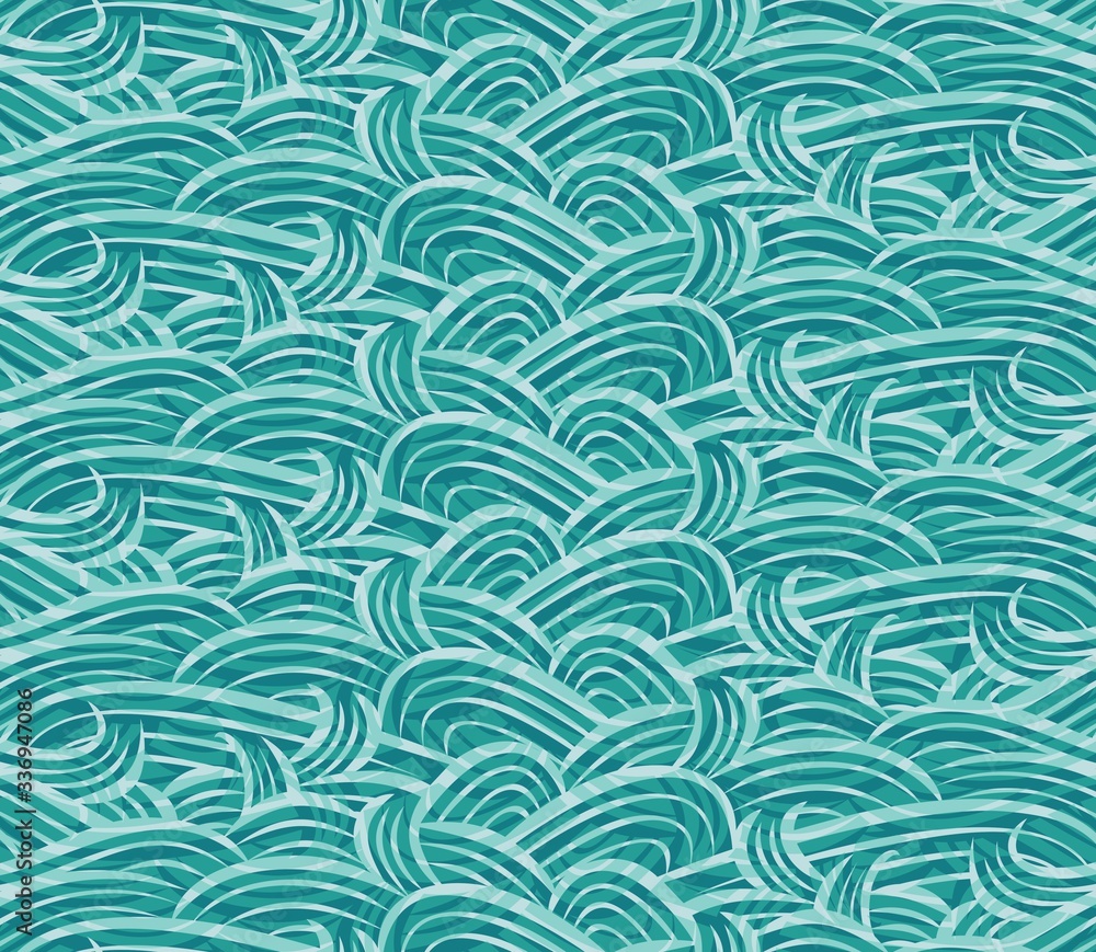 Sticker seamless abstract background with wave.