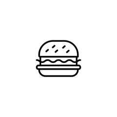 Hamburger icon. Burger icon on white background. Fast Food symbol. Trendy Flat style for graphic design, Web site, UI. EPS10. Vector illustration