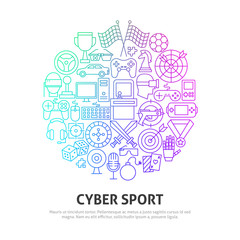 Fototapeta na wymiar Cyber Sport Circle Concept