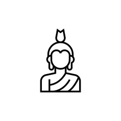 Buddha icon. Buddha symbol vector icon illustration. Trendy Flat style for graphic design, Web site, UI. EPS10. - Vector illustration