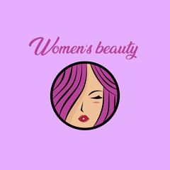 The beauty logo of women's skin care