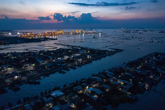Tambak Lorok Aerial View