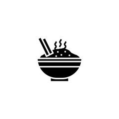 Rice icon. plate of food. Japanese food rice icon. Trendy Flat style for graphic design, Web site, UI. EPS10. Vector illustration