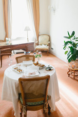 Living room of luxury suite in hotel