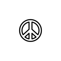 Peace icon doodle. Peace Symbol Vector. Trendy Flat style for graphic design, Web site, UI. EPS10. Vector illustration