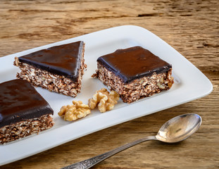 Matzo cake for Passover holidays. Selective focus.