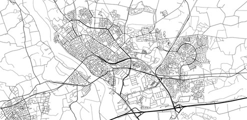 Fototapeta na wymiar Urban vector city map of Deventer, The Netherlands