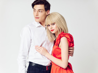 young couple kissing