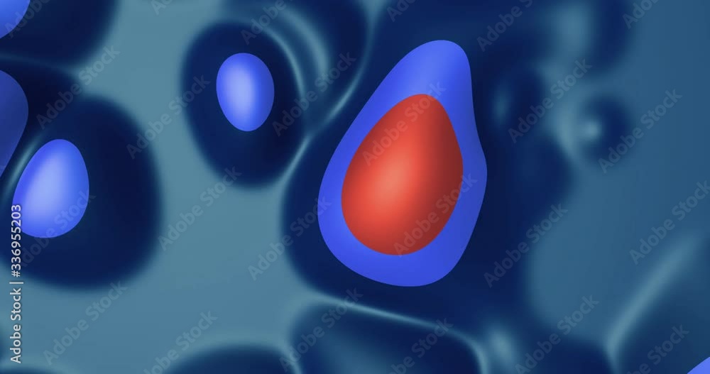 Poster 3d liquid colorful animation. soft rounded shapes.