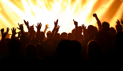 Concert crowd at rock concert