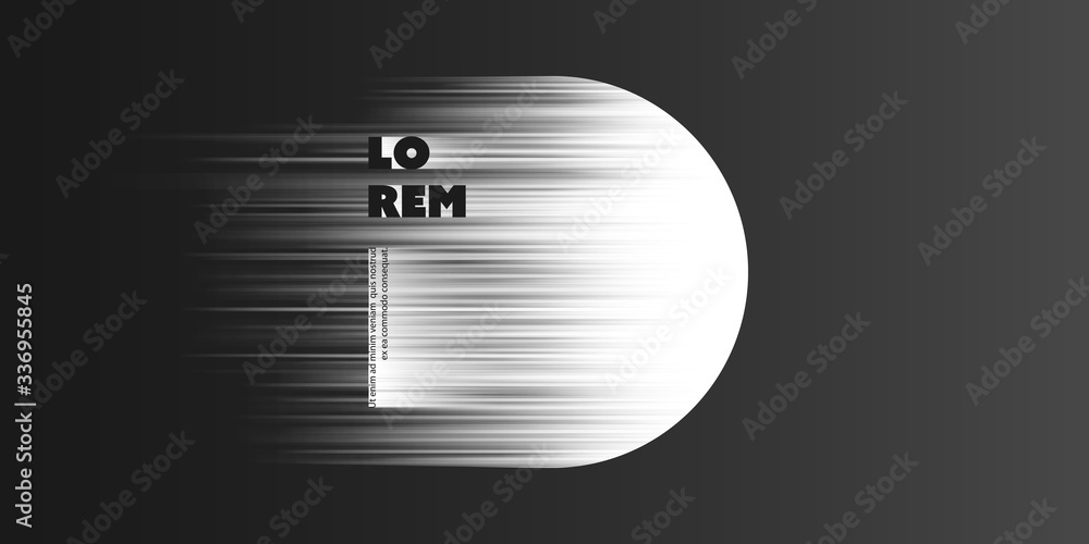 Aufkleber black and white minimalist abstract background, design template layout with pixel sorting effect
