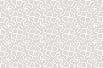 Fototapeta na wymiar Geometric seamless pattern. Vector background with abstract line texture. Neutral monochrome wallpaper, grey white simple light linear ornament for wrapping paper, textile. Decorative design element