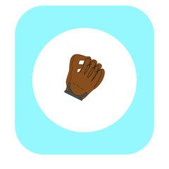 baseball glove, vector on white background