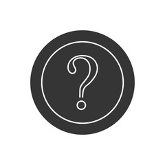 Question Mark line icon vector in modern flat