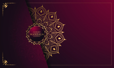 Abstract luxury ornamental mandala design background  with arabesque pattern arabic islamic east style.