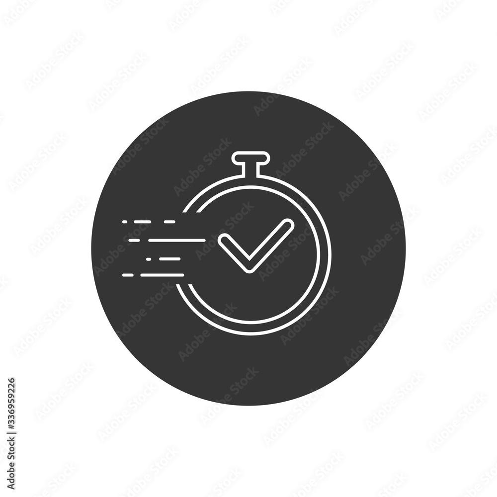 Poster time line icon vector. fast time vector icon. deadline icon vector