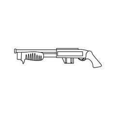 short shotgun, vector on white background