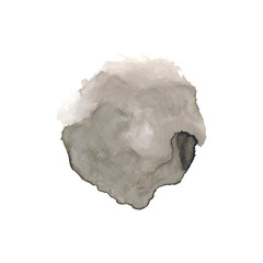 Vector Dark Gray Watercolor Stain Design Element