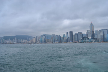 Obraz premium HONG KONG - May 5, 2014: Panoramic view from Avenue of stars