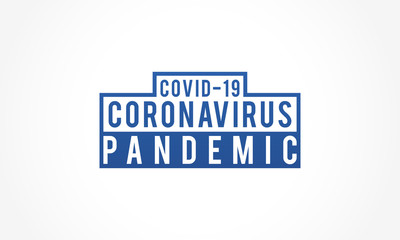 Coronavirus Pandemic disease (COVID-19) Social Awareness Design. 2019-nCov / Novel Corona Virus Pandemic Typography Vector Template