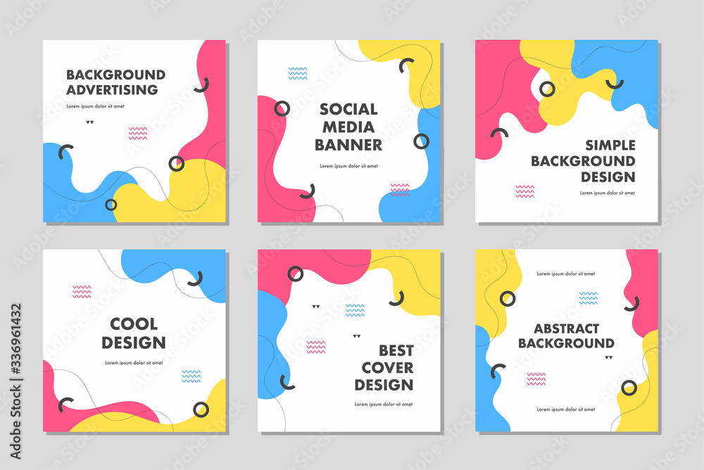 Poster set of editable sale square banner template. mobile banner for social media post and web/internet ad