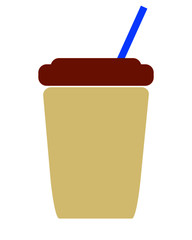 paper cup icon. flat illustration of paper cup. vector icon