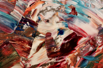 Colorful abstract background wallpaper. Modern motif visual art.  Mixtures of oil paint. Trendy...