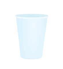 Cardboard or plastic coffee cup. vector illustration