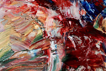 Colorful abstract background wallpaper. Modern motif visual art.  Mixtures of oil paint. Trendy...