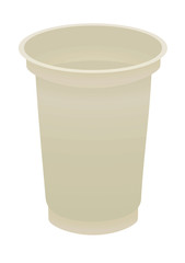 Plastic reusable cup. vector illustration