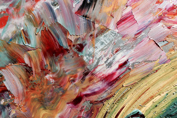 Colorful abstract background wallpaper. Modern motif visual art.  Mixtures of oil paint. Trendy...