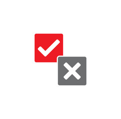 Check box icon on background for graphic and web design. Creative illustration concept symbol for web or mobile app