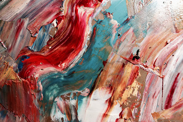 Colorful abstract background wallpaper. Modern motif visual art.  Mixtures of oil paint. Trendy...