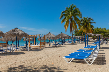 View of a beach Playa Ancon near Trinidad, Cuba.