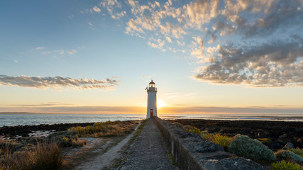 Port Fairy Lighthouse On Griffiths Island Victoria Australia near the Great Ocean Road