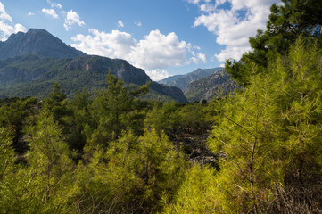 Veiw of mountains in Kemer, Turkey