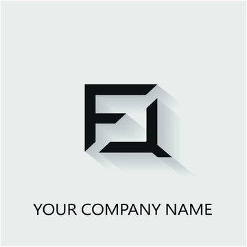 Initial based clean and minimal Logo. FQ QF F Q letters. Universal elegant luxury alphabet vector design.Abstract letter FQ logo. minimalism creative shapes