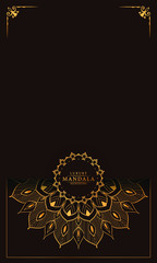 Luxury ornamental mandala design background  with arabesque pattern arabic islamic east style.  ornament elegant
 invitation wedding card , invite , backdrop cover banner illustration 