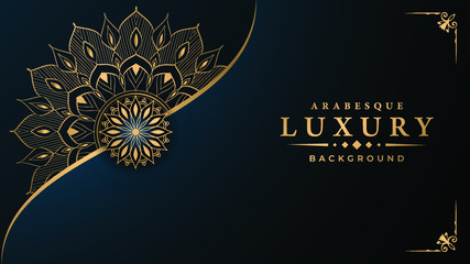 Luxury ornamental mandala design background  with arabesque pattern arabic islamic east style.  ornament elegant
 invitation wedding card , invite , backdrop cover banner illustration 
