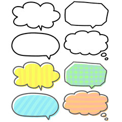 Fototapeta premium 吹き出しセット 枠 柄