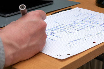 Notiz Liste Schreiben Füller