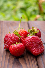 strawberries on the table