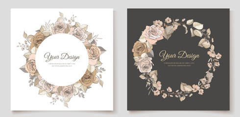 Beautiful wedding invitation card template