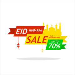 Eid mubarak sale discount banner template promotion